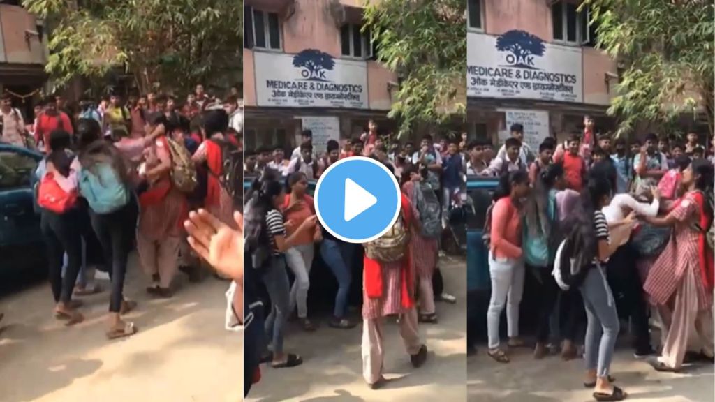 panvel female student beating video