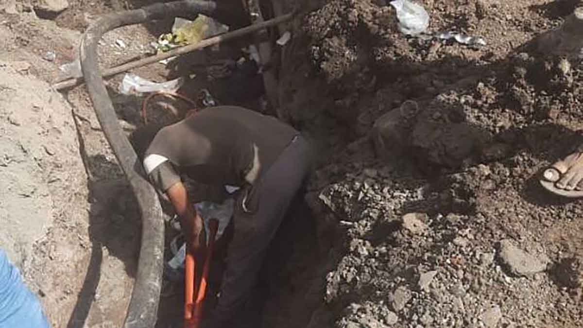 power lines damage in warje area