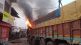 truck burn by people