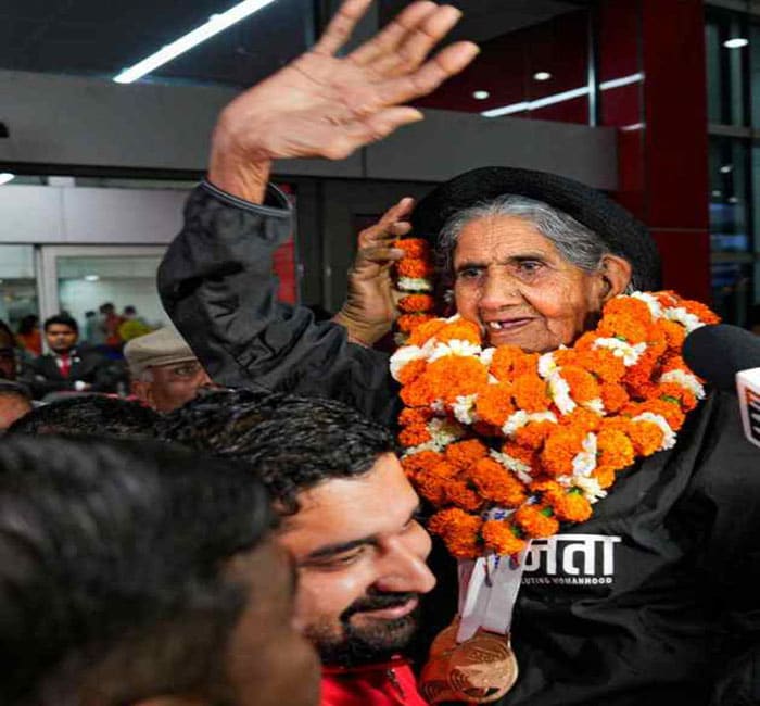 Golden grandmother did wonders at the age of 95 winning 3 gold medals in athletics and hoisted the country's flag