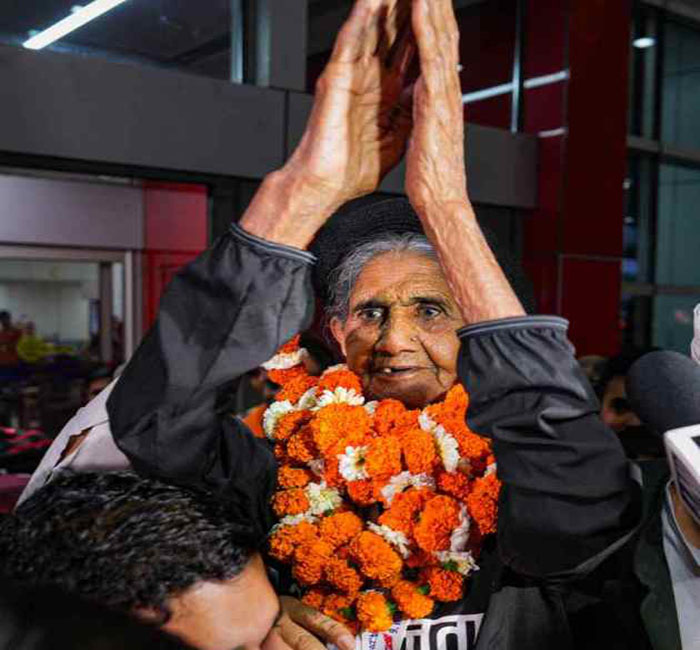 Golden grandmother did wonders at the age of 95 winning 3 gold medals in athletics and hoisted the country's flag