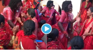 Video Indian Aunties In Red Saree Dancing In Wedding Barat African Lady Dashing Dance Stuns Netizens Call her Passionate