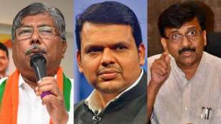 Chandrakant Patil Devendra Fadnavis Sanjay Raut