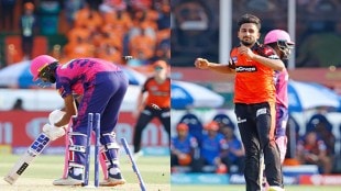 IPL 2023: Devdutt Padikkal got clean bold by Umran Malik’s fastest ball in Rajasthan vs Hyderabad match video viral