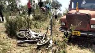 Tipper hit two wheeler Gondia district