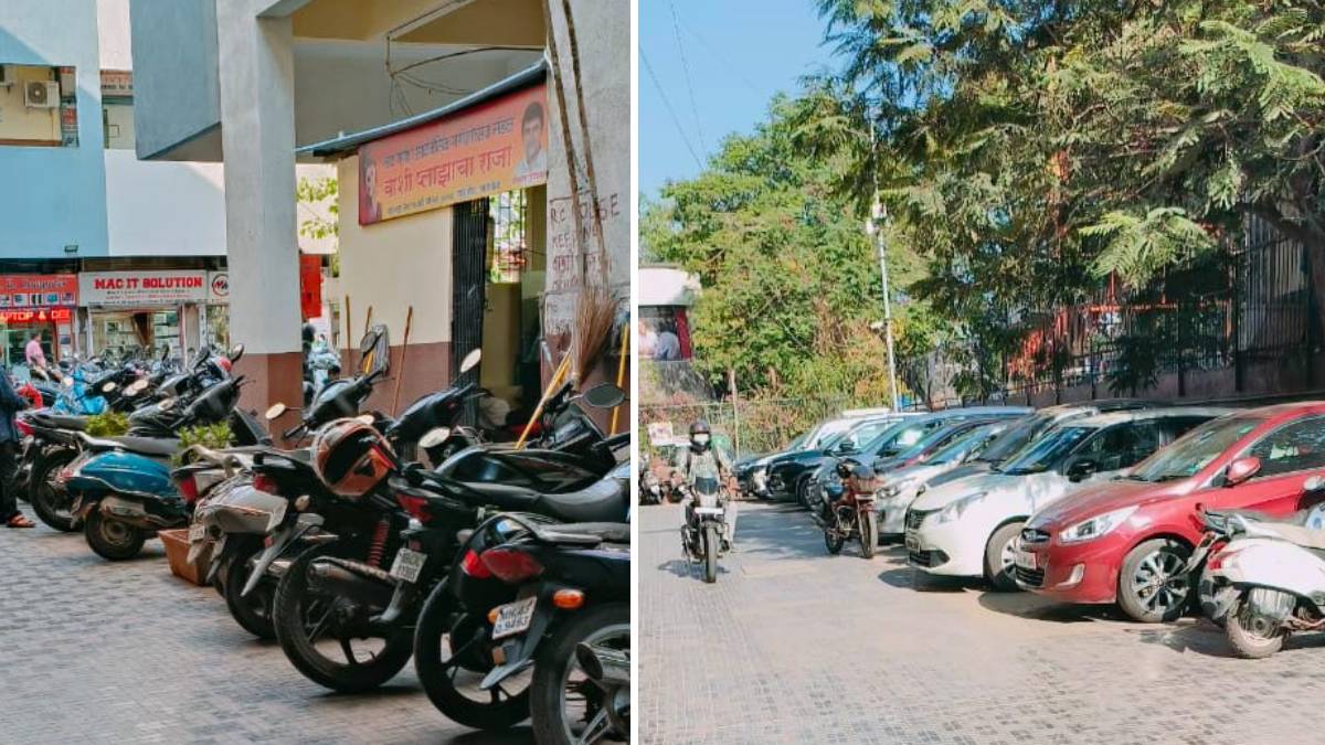 Illegal parking Vashi Plaza