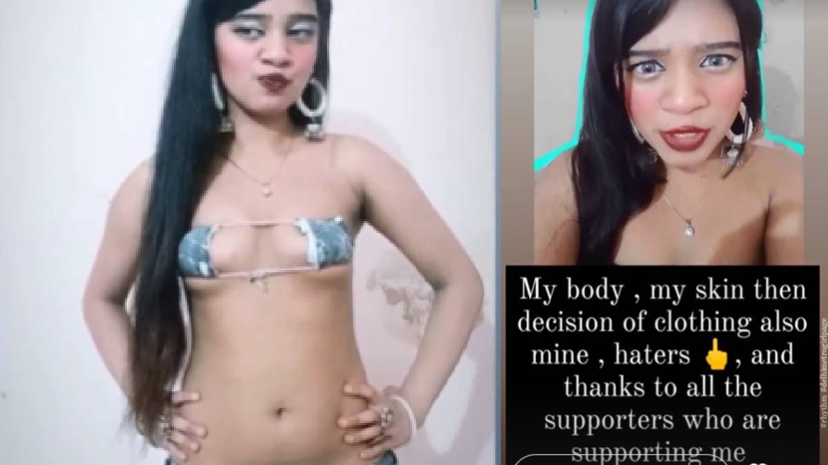 Girl Wearing Bikini In Delhi Metro Viral Video Half Naked Photos Go Viral Online Who Is Rhythm Chanana Instagram Age Lifestyle 