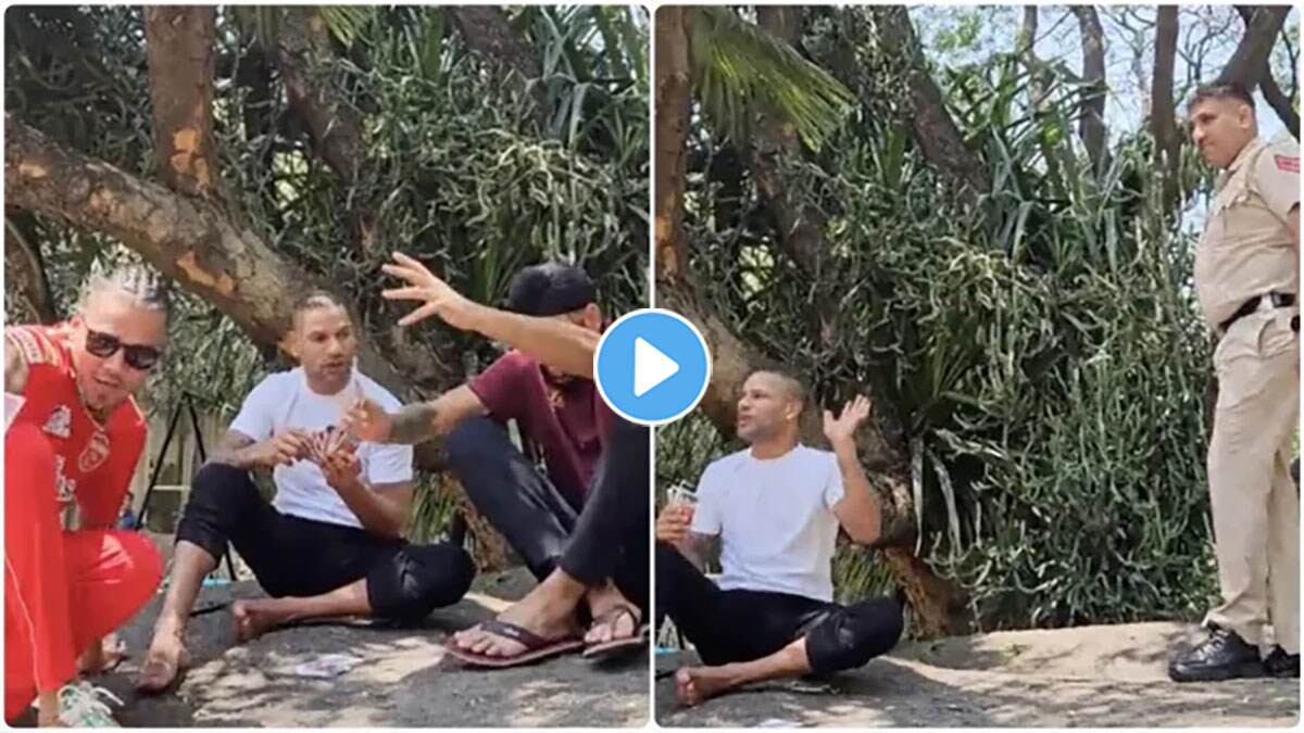 Pols Aa Gayi Pols: Punjab Kings players caught playing three cards panic on seeing police Video goes viral