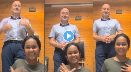 vanshika kaushik reel video with anupam kher