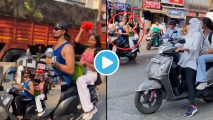Video Shameless Couple Bathing on running Bike, Angry People Starts Abusing, Online Viral Clip Ulhasnagar,