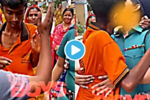 Shameless Man Kissed Women Video Police Pulls From Neck Angry Sad Face Her Reaction Makes People Angry