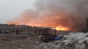Massive fire at Ambernath garbage dump