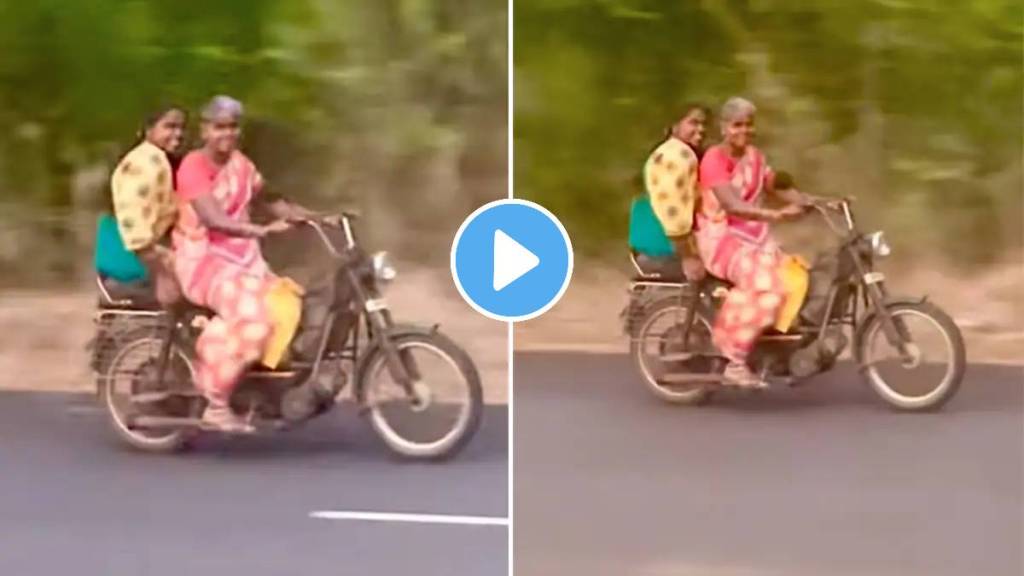 Women enjoying motorcycle ride