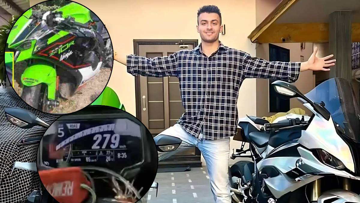 Agastya Chauhan Youtuber Dies riding 300 kmph on Kawasaki Ninja Dies Last Video Viral Shows Gift Of Sister Pro rider 1000 channel