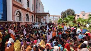 march of Janwadi Mahila Sangathan