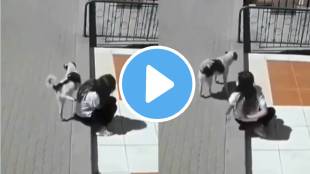 viral video shows dog pee on girl sitting outside her house watch public reaction