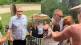 Daughters gave surprise in a special way on fathers retirement day