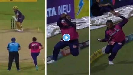 IPL2023: Such catches are not seen every day the ball was going for a six then suddenly Shimron Hetmyer reached the boundary