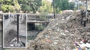 Sludge dumped on road from Lokgram drain in Kalyan East
