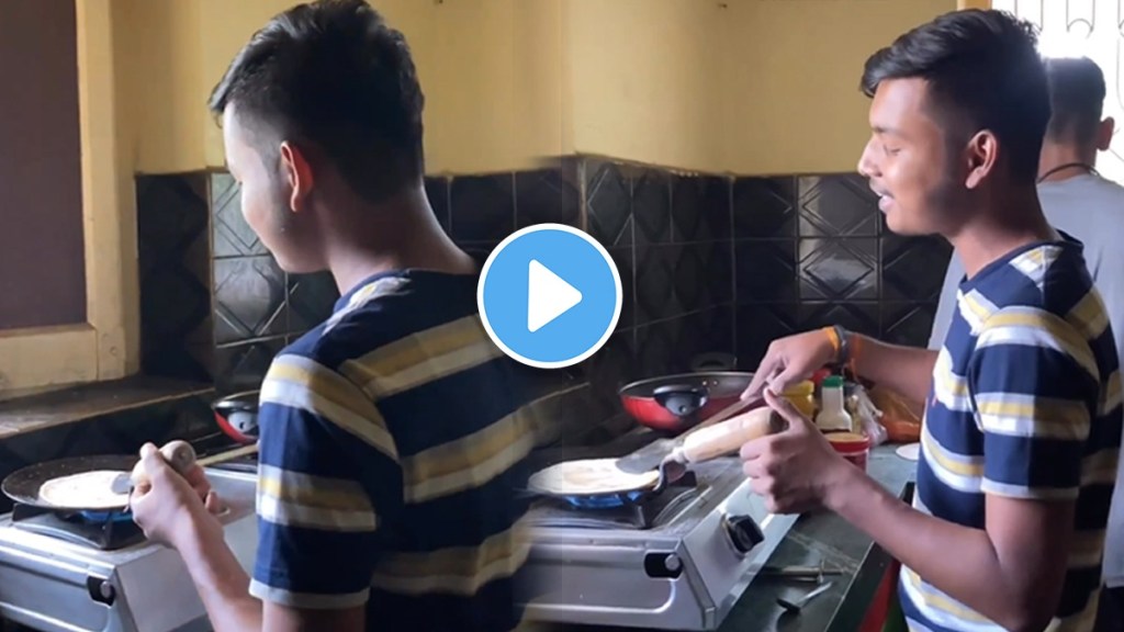 viral video news a boy sang a song while making chapati