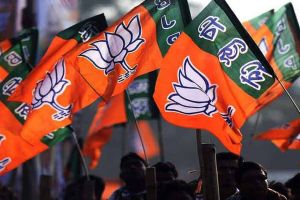 मध्य प्रदेशात घरटी एक नोकरी देण्याचे भाजपचे आश्वासन bjp flag