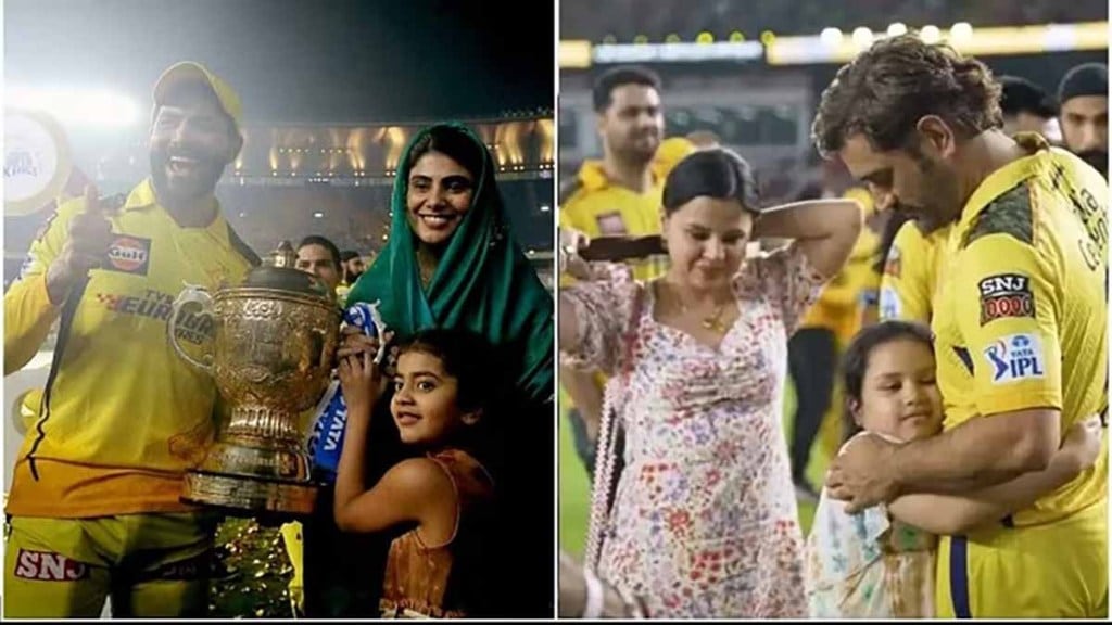 IPL Photos: When CSK won, Jadeja hugged Rivaba and Dhoni hugged Sakshi Jeeva-Nidhyana and Arya lifted the trophy