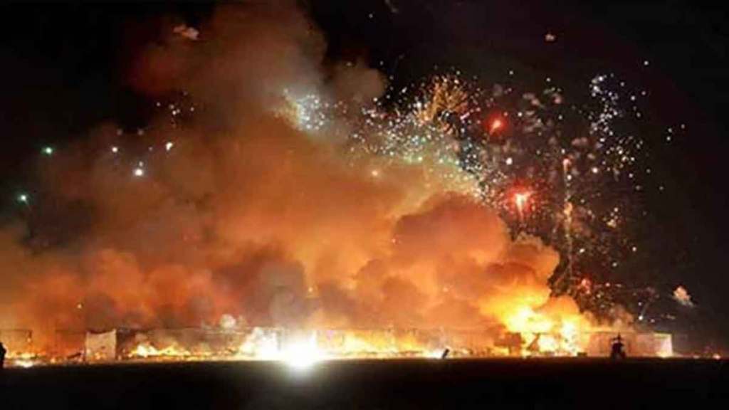 explosion in firecracker warehouse