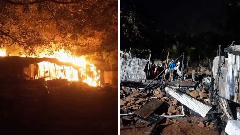 fire at Appapada area of Malad East