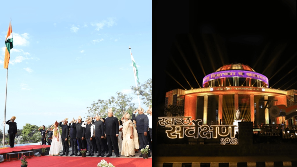 Flag Hoisting Navi Mumbai Municipal Headquarters Maharashtra Day honored workers Labor Day