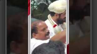Chief Minister Eknath Shinde arrives in Bangalore wellcome by wearing a special Karnataka turban
