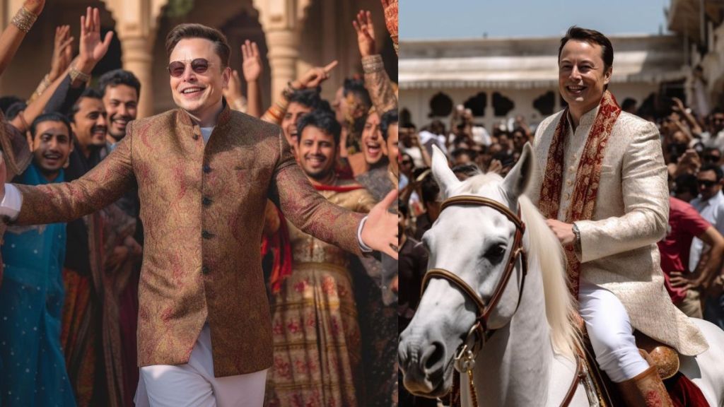 Elon Musk as a desi groom