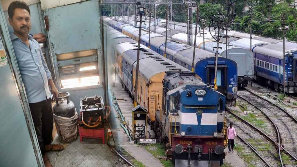 lpg cylinder for cooking in train pantry