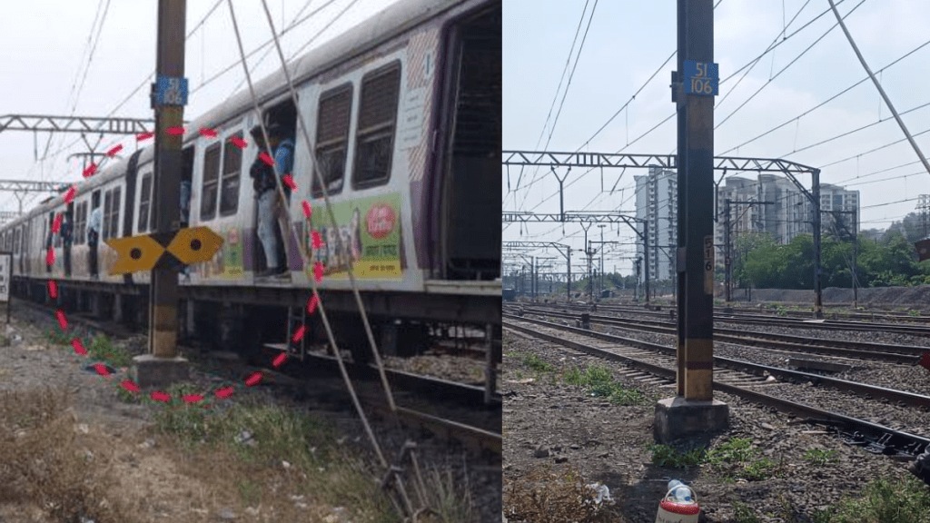 dombivli signpost Thakurli railway track dangerous removed