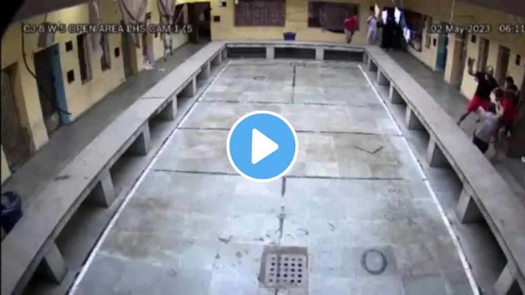 tillu tajpuriya murder in tihar jail cctv video (1)