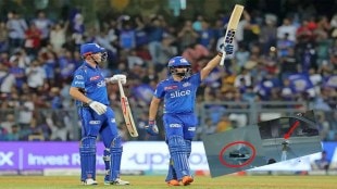 MI vs RCB: Nehal Wadhera hit big shot and dent on the sponsor car parked outside the ground got a long dent