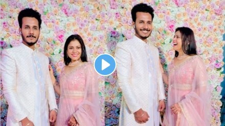 Ashvini Mahangade with partner neelesh jagdale