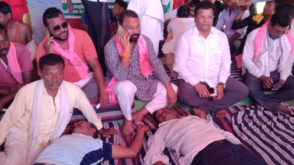 MLA Sahasram Korote on hunger strike for rights of forest rights holders