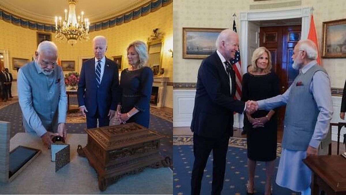 Narendra modi joe bieden met in white house