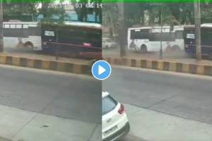Mumbai Road Accident Video: