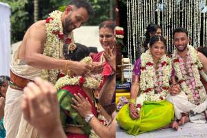 Indian fast bowler Prasidha Krishna married