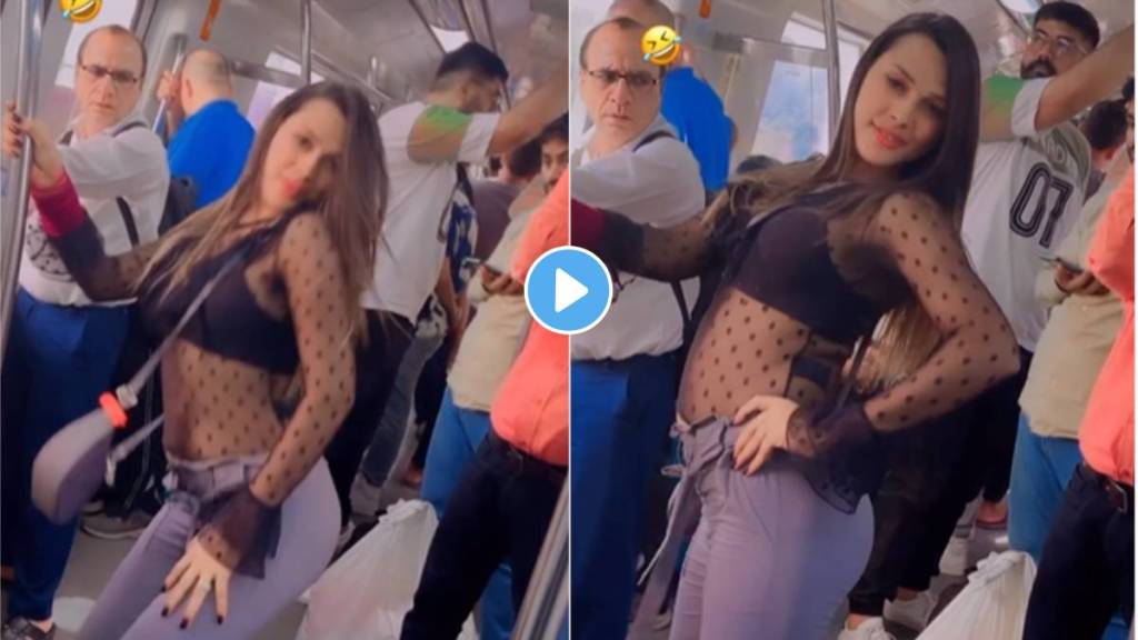 Delhi metro viral video girl wearing crop top