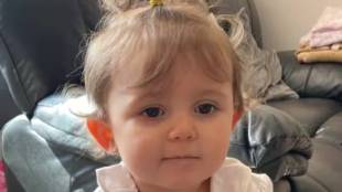 Baby girl died in after getting tangle in bag strap hanging on door viral video on social media