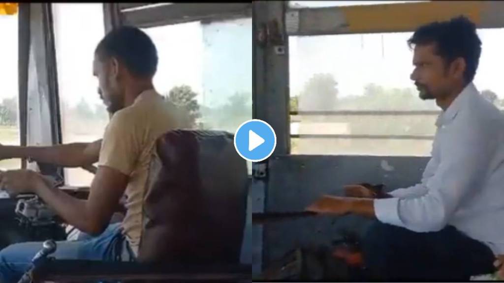 Up roadways drivers mind will wander seeing the jugaad the gear of the moving bus video viral on social media