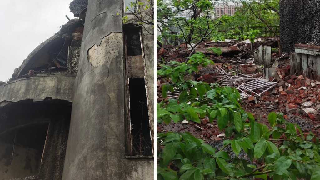 Part of the bungalow of the famous late actress Nutan collapsed