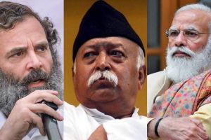 Rahul Gandhi Mohan Bhagwat Narendra Modi