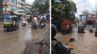 Sewage of sewage in the street in Kalyan East Chinchpada area