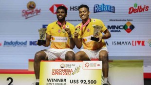 Satwiksairaj and Chirag have won the Indonesia Open Super 1000 World Tour for the first-time beating Malaysia's Aaron Chia and Soh Wee Yik in the final