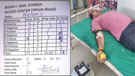 Shortage blood Gondia Medical College blood bank
