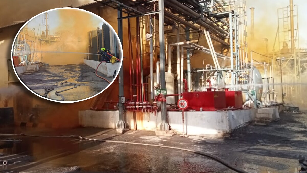 chemical plant fire