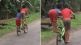 adorable video of two boys riding a bicycle in a funny way see desi jugaad
